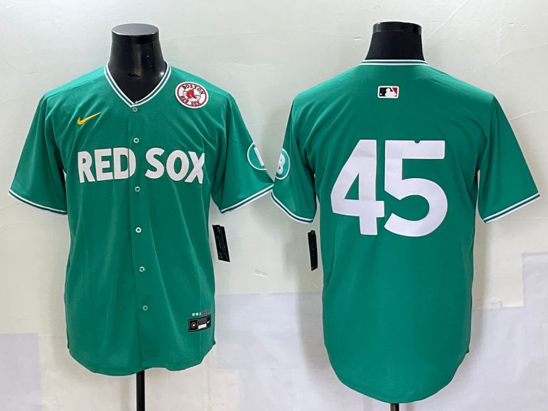 Men 2025 Boston Red Sox #45 No Name Dark Green Joint Name Nike MLB Jersey style 9->boston red sox->MLB Jersey